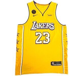 Nike LAKERS NBA Men's Jersey #23 James V-Neck Sleeveless KB Patch Size 52 XL